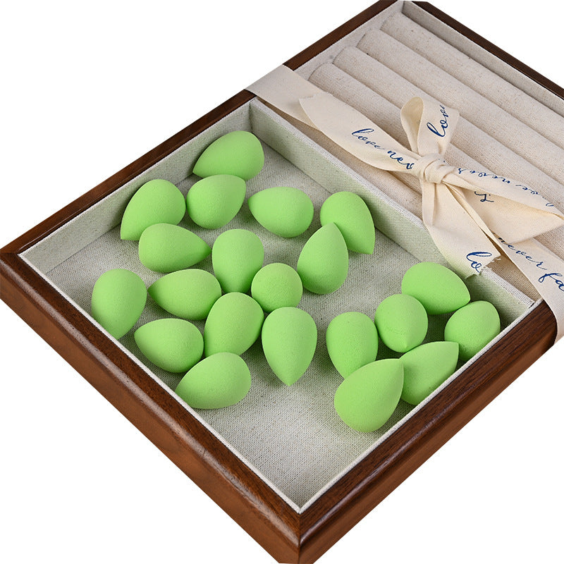 Cross-border Medium Packaging Mini Beauty Egg Makeup Egg Makeup Sponge Powder Puff Water Drops Gourd Oblique Shape Powder Puff - image 5