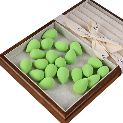 Cross-border Medium Packaging Mini Beauty Egg Makeup Egg Makeup Sponge Powder Puff Water Drops Gourd Oblique Shape Powder Puff - image 5