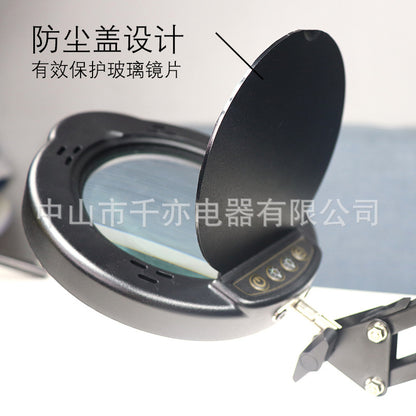 Maintenance Magnifier Lamp Makeup Nail Art Eyelash Work Folding Portable Eye Protection Reading Learning Table Lamp with Cover - image 3