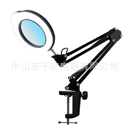 Maintenance Magnifier Lamp Makeup Nail Art Eyelash Work Folding Portable Eye Protection Reading Learning Table Lamp with Cover - image 5