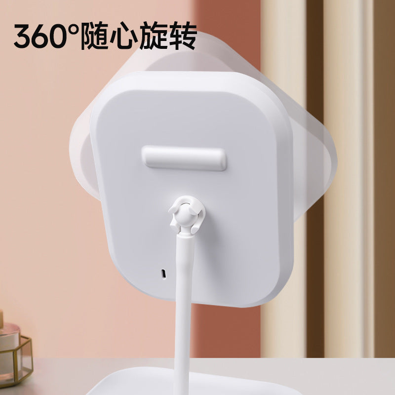 Desktop Touch Three-Position Dimming Tray Base Cross-Border Led Square Cosmetic Mirror Rechargeable Light Mirror - image 4