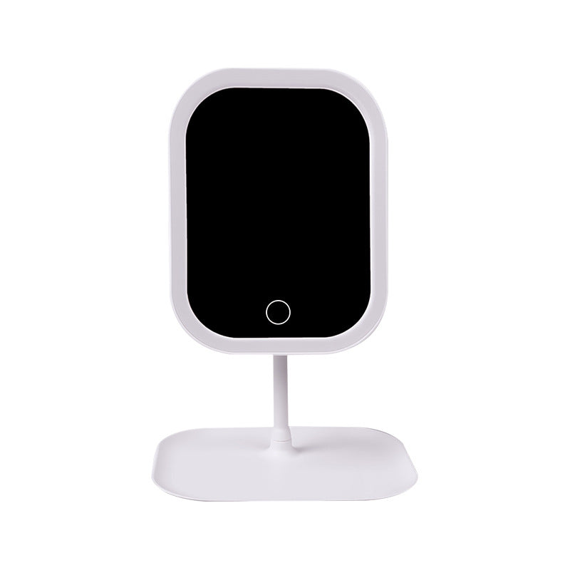 Desktop Touch Three-Position Dimming Tray Base Cross-Border Led Square Cosmetic Mirror Rechargeable Light Mirror - image 5