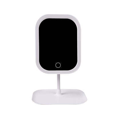 Desktop Touch Three-Position Dimming Tray Base Cross-Border Led Square Cosmetic Mirror Rechargeable Light Mirror - image 5