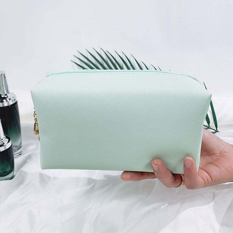 Cross-border New Dopamine Cosmetic Bag Hand-held Large Capacity High-grade Wash Bag Portable High-value Small Square Bag - image 2