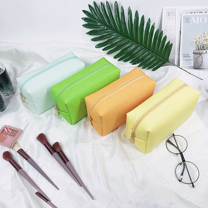 Cross-border New Dopamine Cosmetic Bag Hand-held Large Capacity High-grade Wash Bag Portable High-value Small Square Bag - image 4