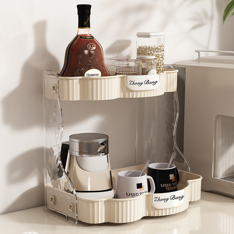 Desktop Beauty Cosmetics Storage Box Kitchen Seasoning Spices Double-Layer Storage Rack Shower Gel Toiletries Finishing - image 2