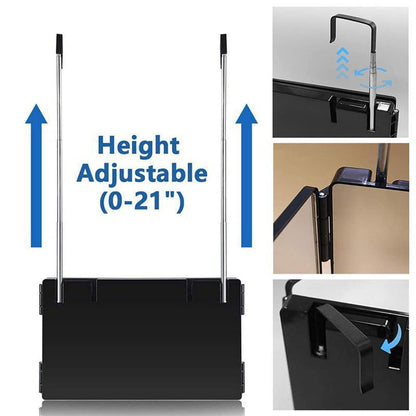 Cross-border three-fold mirror rear view Threemirror retractable suspension LED makeup folding three-sided mirror - image 2