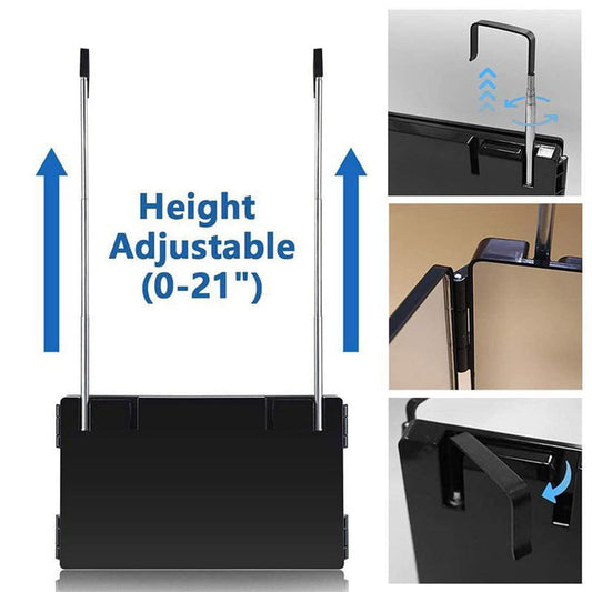 Cross-border three-fold mirror rear view Threemirror retractable suspension LED makeup folding three-sided mirror - image 2