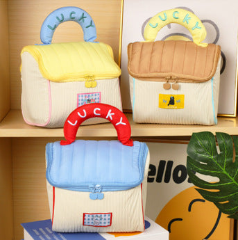 Cute House Cosmetic Bag Large Capacity High Beauty Value Women's Portable Travel Toiletries and Skincare Portable Partition Storage Bag - image 2