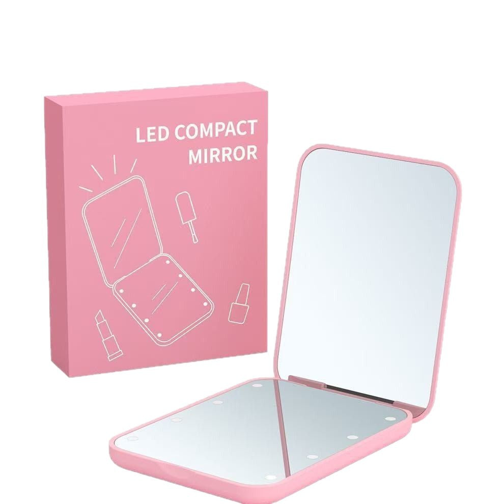 Portable Handheld 80% off Mirror Toggle Switch 8 Led Light Beads 2X Magnification Makeup Foldableing Mirror New - image 5