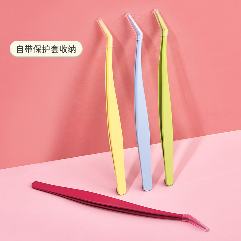 Manufacturer's Glue-Free Gold Feather Clip False Eyelash Tweezers Stainless Steel Non-Stick Tweezers Beauty Eyelash Makeup Tool Clip - image 2