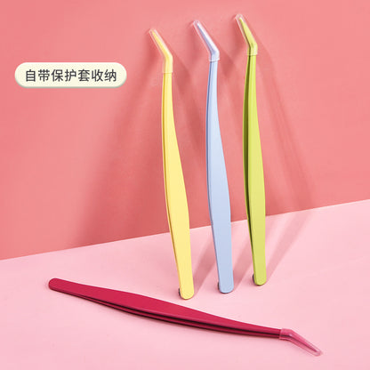 Manufacturer's Glue-Free Gold Feather Clip False Eyelash Tweezers Stainless Steel Non-Stick Tweezers Beauty Eyelash Makeup Tool Clip - image 2