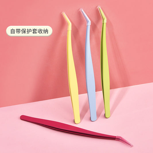 Manufacturer's Glue-Free Gold Feather Clip False Eyelash Tweezers Stainless Steel Non-Stick Tweezers Beauty Eyelash Makeup Tool Clip - image 2