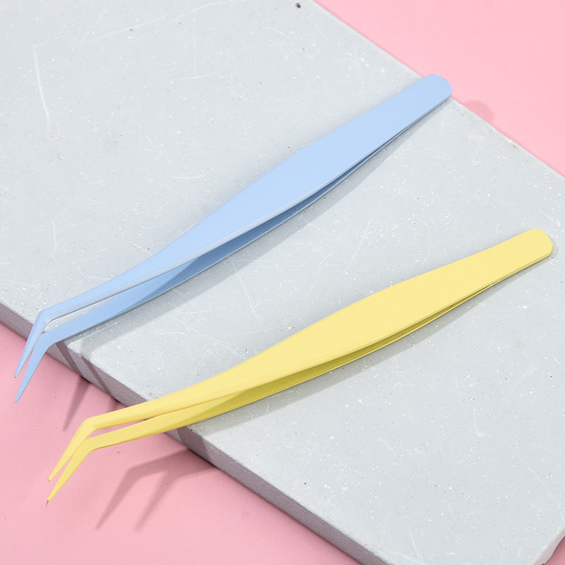 Manufacturer's Glue-Free Gold Feather Clip False Eyelash Tweezers Stainless Steel Non-Stick Tweezers Beauty Eyelash Makeup Tool Clip - image 4