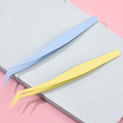 Manufacturer's Glue-Free Gold Feather Clip False Eyelash Tweezers Stainless Steel Non-Stick Tweezers Beauty Eyelash Makeup Tool Clip - image 4