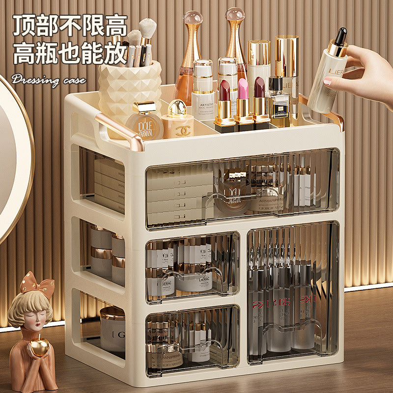 Drawer Type Cosmetic Storage Box Advanced Dressing Table Lipstick Skin Care Desktop Storage Box Jewelry Storage Rack - image 4