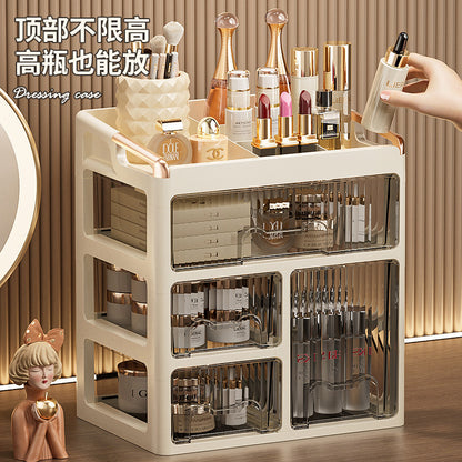 Drawer Type Cosmetic Storage Box Advanced Dressing Table Lipstick Skin Care Desktop Storage Box Jewelry Storage Rack - image 4
