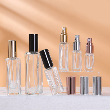 Transparent Glass Perfumer Bottle Bare Bottle Square Split Spray Bottle Cosmetic Empty Bottle Portable Small Sample Travel Cosmetics - image 1