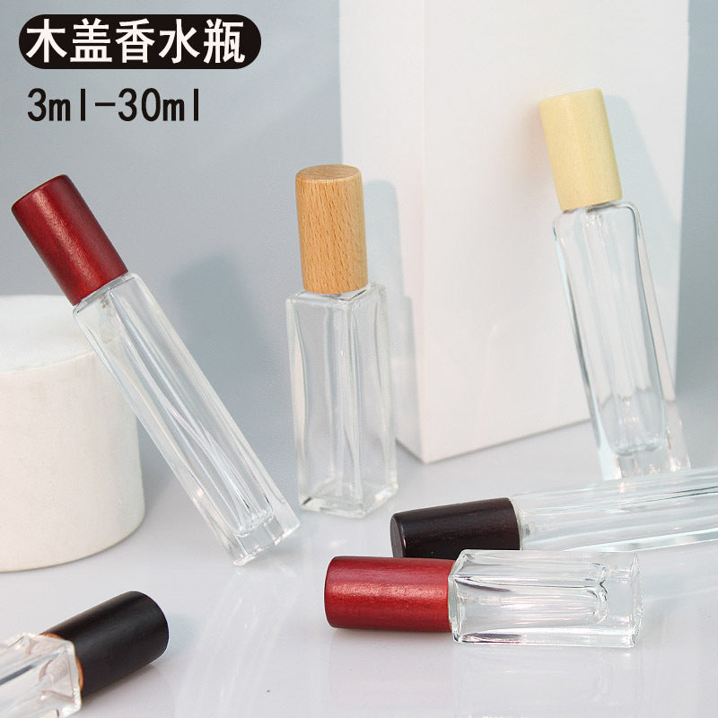 Transparent Glass Perfumer Bottle Bare Bottle Square Split Spray Bottle Cosmetic Empty Bottle Portable Small Sample Travel Cosmetics - image 2