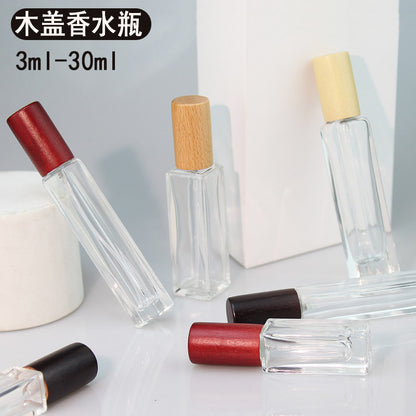 Transparent Glass Perfumer Bottle Bare Bottle Square Split Spray Bottle Cosmetic Empty Bottle Portable Small Sample Travel Cosmetics - image 2