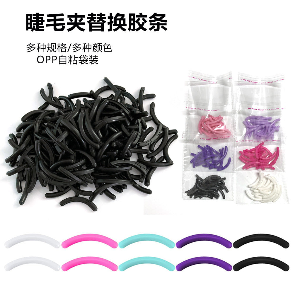 Eyelash Curler Replacement Rubber Pad Strip Big Brand Eyelash Curler Flat Replacement Universal Rubber Pad Bag Curling - image 1
