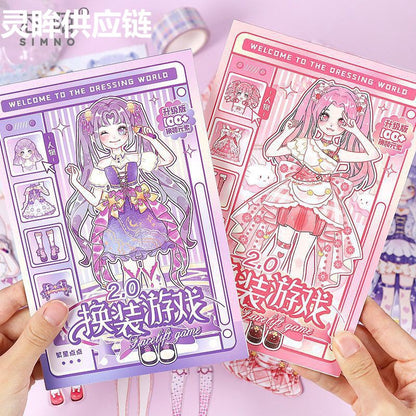 Lingmo Supply Chain's New Xinmo Girl Dress-Up Game Sticker Book, Energetic Princess Makeup Stickers, Sparkling Collection - image 3