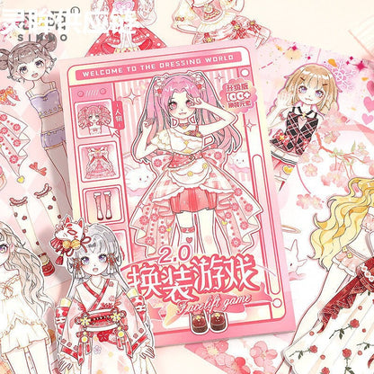 Lingmo Supply Chain's New Xinmo Girl Dress-Up Game Sticker Book, Energetic Princess Makeup Stickers, Sparkling Collection - image 4