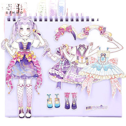 Lingmo Supply Chain's New Xinmo Girl Dress-Up Game Sticker Book, Energetic Princess Makeup Stickers, Sparkling Collection - image 5