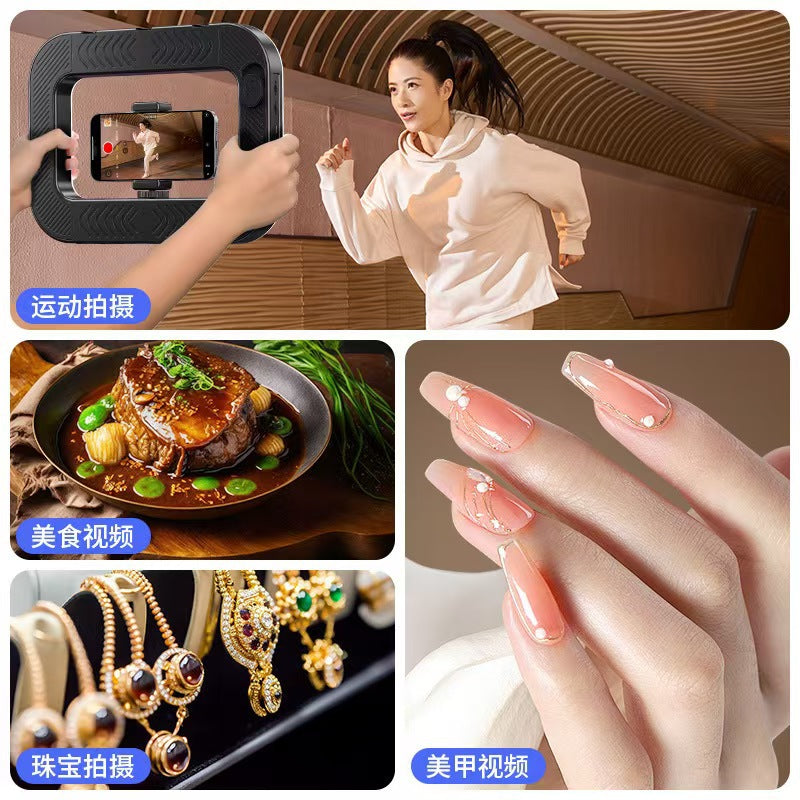 New Rabbit Cage Light Handheld Ring Light for Mobile Phone Live Streaming, Beauty Enhancement, Outdoor Rechargeable Food Photography Lighting - image 3