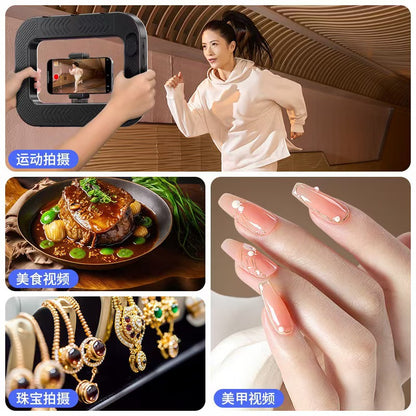 New Rabbit Cage Light Handheld Ring Light for Mobile Phone Live Streaming, Beauty Enhancement, Outdoor Rechargeable Food Photography Lighting - image 3