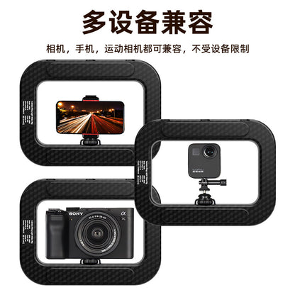 New Rabbit Cage Light Handheld Ring Light for Mobile Phone Live Streaming, Beauty Enhancement, Outdoor Rechargeable Food Photography Lighting - image 5