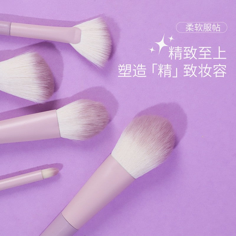 Milk purple 10 makeup brush suit powder brush eye shadow brush portable brush cross-border in stock wholesale a generation of hair - image 3