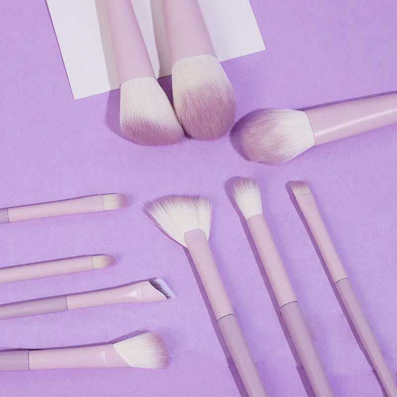 Milk purple 10 makeup brush suit powder brush eye shadow brush portable brush cross-border in stock wholesale a generation of hair - image 4