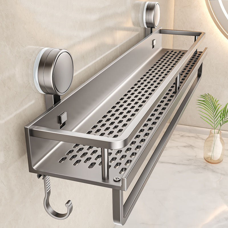 Toilet Sucker Storage Rack Wall Hanging Punch-Free Wall Bathroom Cosmetic Washstand Toilet Storage Rack Countertop - image 2