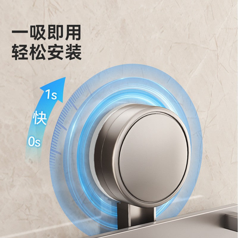 Toilet Sucker Storage Rack Wall Hanging Punch-Free Wall Bathroom Cosmetic Washstand Toilet Storage Rack Countertop - image 4