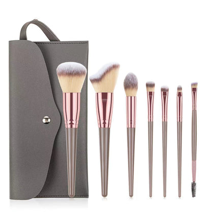 Cross-border 15 champagne gold makeup brush bag makeup brush set Cangzhou super soft makeup brush suit eye shadow blush brush - image 2
