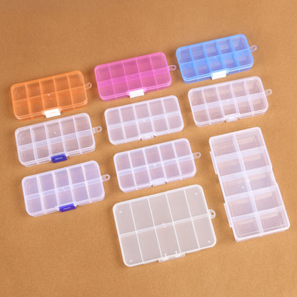 Pp Transparent Removable Fixed 10-compartment Box Jewelry Jewelry Box Nail Art Accessories Beaded Button Fishing Tackle Storage Box - image 1