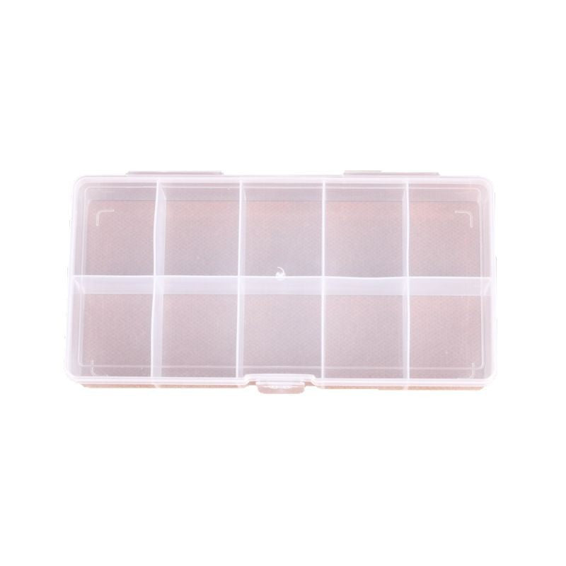Pp Transparent Removable Fixed 10-compartment Box Jewelry Jewelry Box Nail Art Accessories Beaded Button Fishing Tackle Storage Box - image 5
