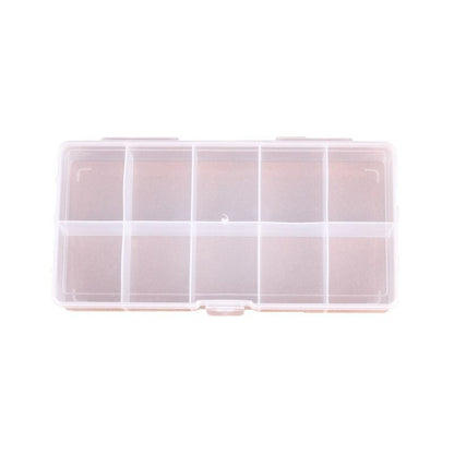 Pp Transparent Removable Fixed 10-compartment Box Jewelry Jewelry Box Nail Art Accessories Beaded Button Fishing Tackle Storage Box - image 5
