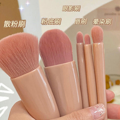Cross border travel 5 mirror box makeup brush suit multi-function powder brush blush brush mini small mirror makeup brush - image 3