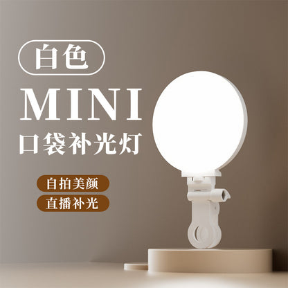 Pocket fill light charging mobile phone live laptop video outdoor shooting mini beauty light - image 1