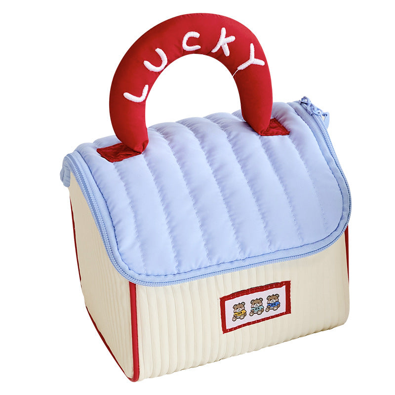 New Cute House Cosmetic Bag Large Capacity Women's High-value Portable Travel Toiletries and Skincare Portable Storage Bag - image 5