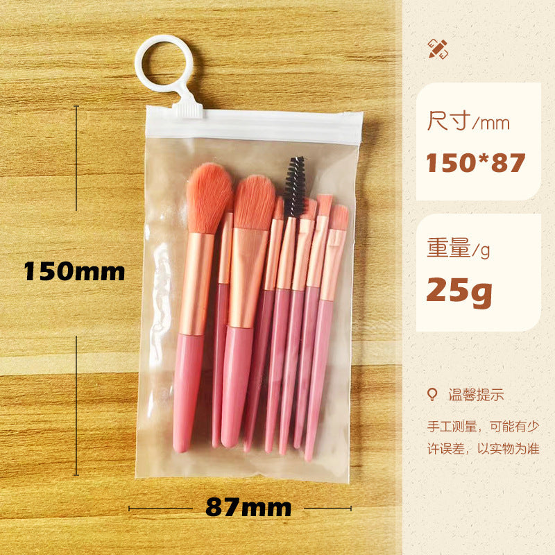 Mini 8-Piece Makeup Brush Set, Ultra-Soft Brush, Blush Brush, Eye Shadow Brush, Foundation Brush, Cangzhou Soft-Bristled Beauty Tool - image 2
