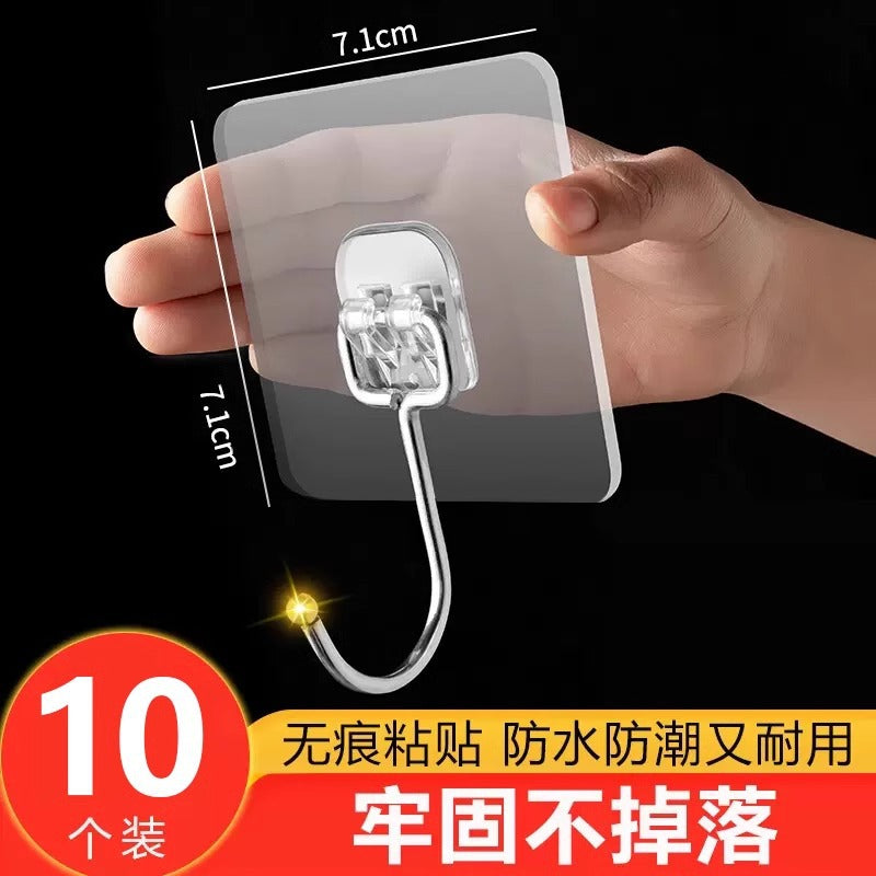 Hook with Strong Adhesive, No-Drill Wall-Mounted Suction Cup, Heavy-Duty Kitchen Adhesive Traceless Nail Hook - image 1