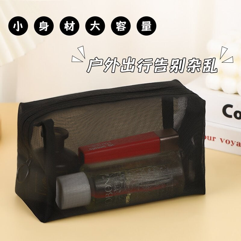 Transparent Cosmetic Bag, Large Capacity Toiletry Bag, Coin Purse, Makeup Storage Bag, Three-Piece Set, Small Cosmetic Bag, Portable for Travel - image 2
