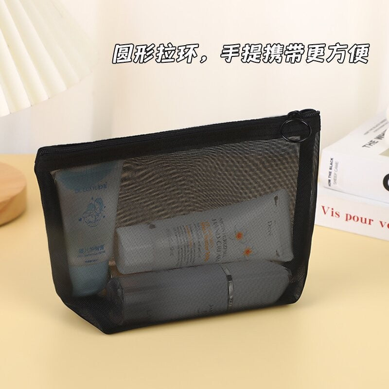 Transparent Cosmetic Bag, Large Capacity Toiletry Bag, Coin Purse, Makeup Storage Bag, Three-Piece Set, Small Cosmetic Bag, Portable for Travel - image 3
