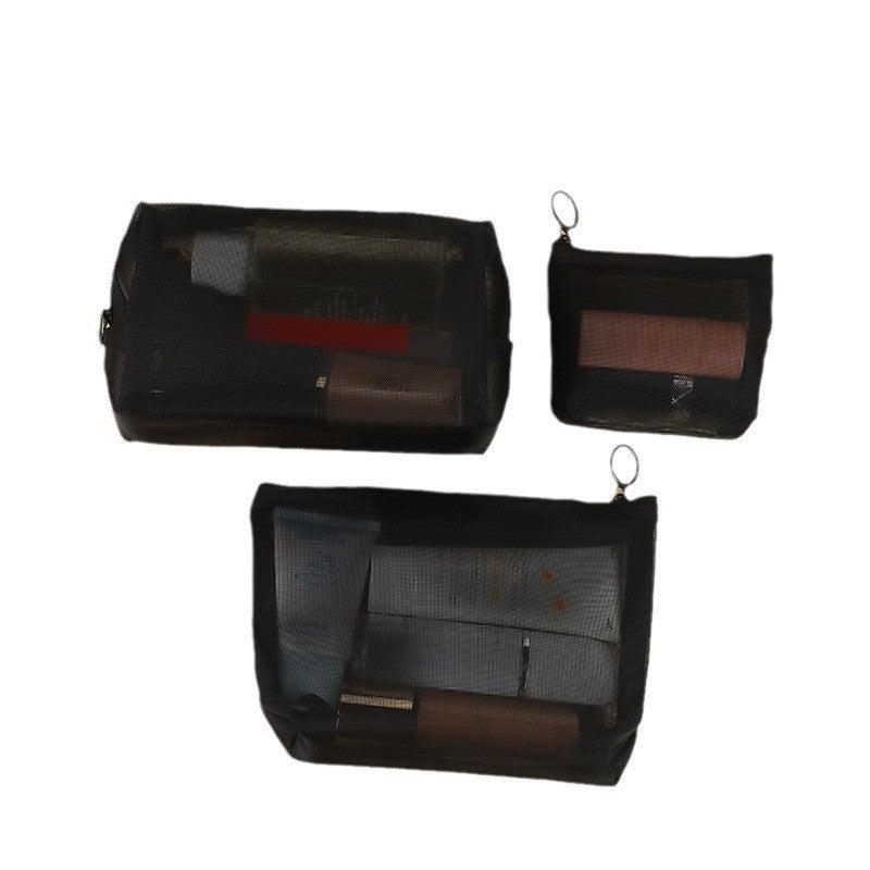Transparent Cosmetic Bag, Large Capacity Toiletry Bag, Coin Purse, Makeup Storage Bag, Three-Piece Set, Small Cosmetic Bag, Portable for Travel - image 5