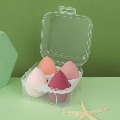 Beauty Egg Air Cushion Powder Puff A-Grade Non-Latex 4-Pack Makeup Egg Four-Compartment Storage Box Set Wet and Dry Powder Puff - image 2