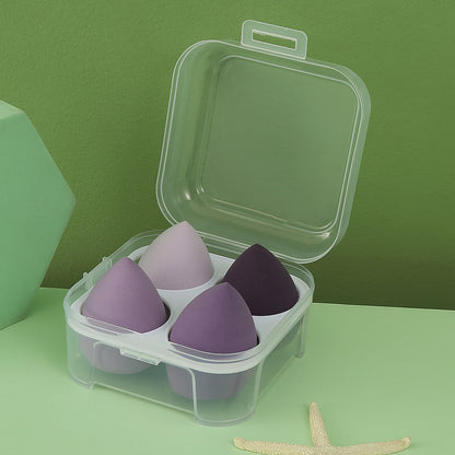 Beauty Egg Air Cushion Powder Puff A-Grade Non-Latex 4-Pack Makeup Egg Four-Compartment Storage Box Set Wet and Dry Powder Puff - image 3