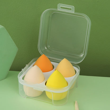 Beauty Egg Air Cushion Powder Puff A-Grade Non-Latex 4-Pack Makeup Egg Four-Compartment Storage Box Set Wet and Dry Powder Puff - image 4